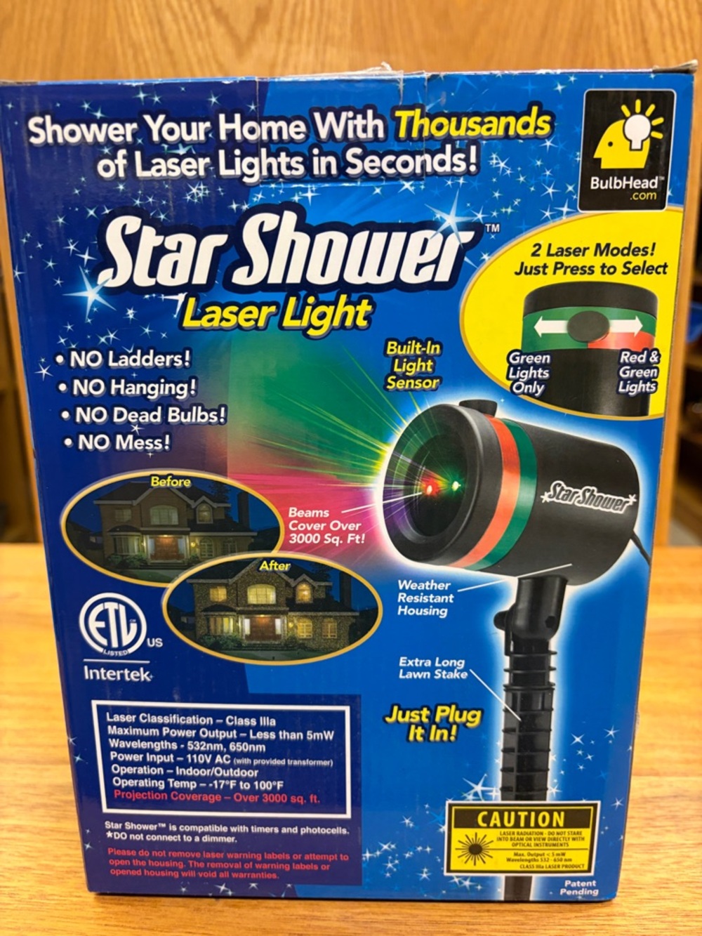 NEW! Laser Light Outdoor Projector - Green and Red - Picture 3 of 4